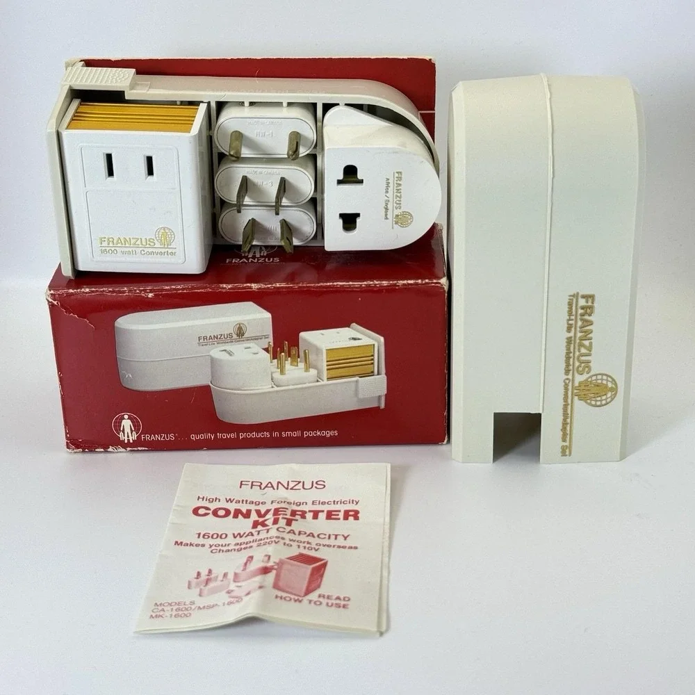 VTG Franzus MK-1600 Travel-Lite 1600W Converter Adapter Kit USA to 220V Travel S